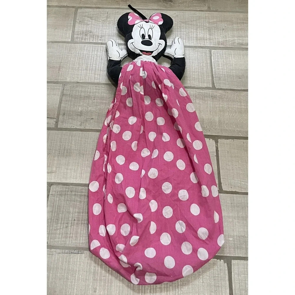 Vintage 80's Disney Minnie Mouse Hanging Diaper Holder Grocery Bag Holder Keeper